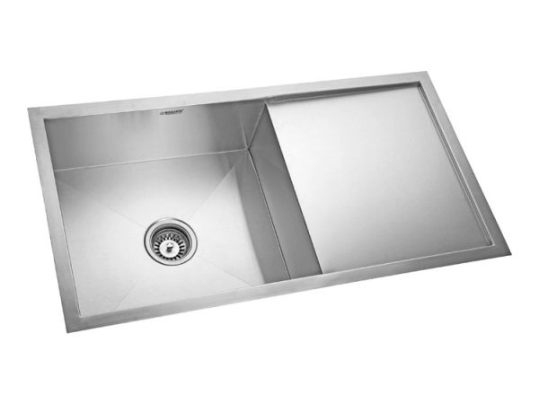 wastafel cuci piring tebal 1 lubang dengan sayap inset