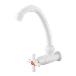 Keran ABS fleksibel putih wall mount model CWF-30064