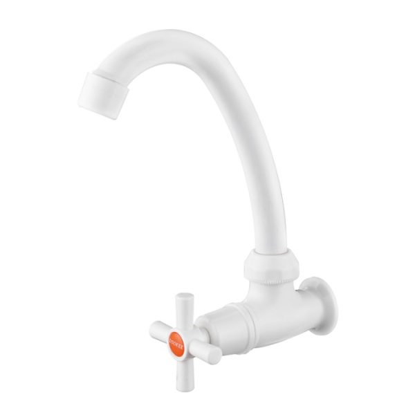 Keran ABS fleksibel putih wall mount model CWF-30064