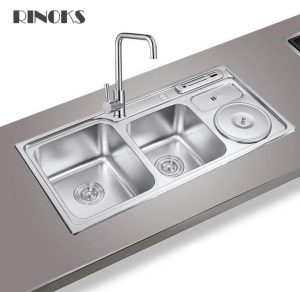 Wastafel dapur rak pisau dan tempat sampah RINOKS Kitchen sink Model RKS-919A