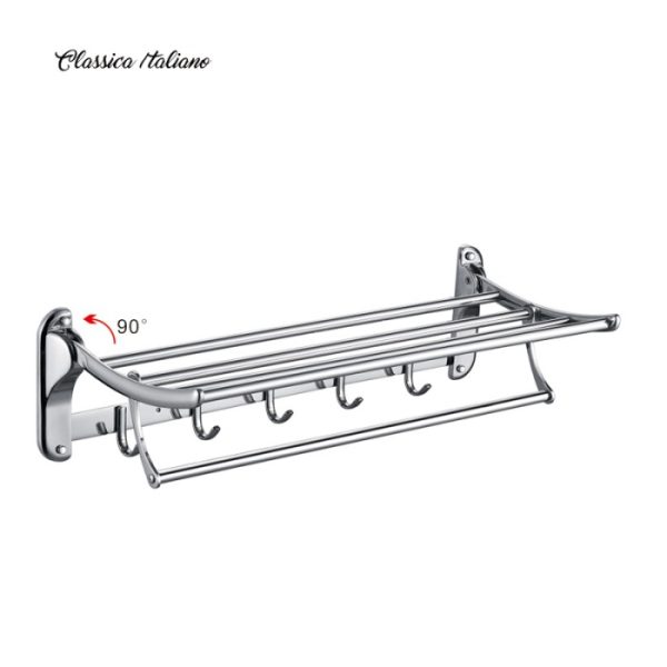 Classica Italiano Rak baju handuk lipat kamar mandi dengan kait model D-111