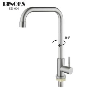 Keran fleksibel dapur Stainless finishing Chrome model SD-006