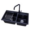 Paket Bak-cuci-piring nano black RINOKS Kitchen sink Model DB-8045BK