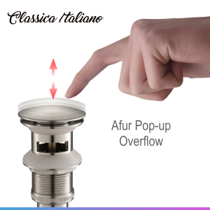 Afur pop-up pencet stainles overflow Classica Italiano