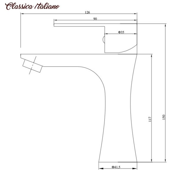 Keran kuningan elegan minimalis anti karat Classica Italiano 7100