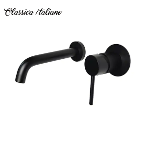 Keran tembok mixer kuningan finishing hitam ITL-7203