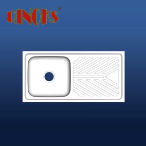 Kitchen sink dapur RINOKS wastafel cuci piring 1 lubang sayap stainles 100cm anti karat anti korosi