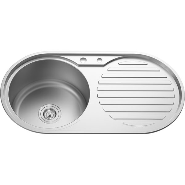 Wastafel dapur bulat dengan sayap RINOKS 901A