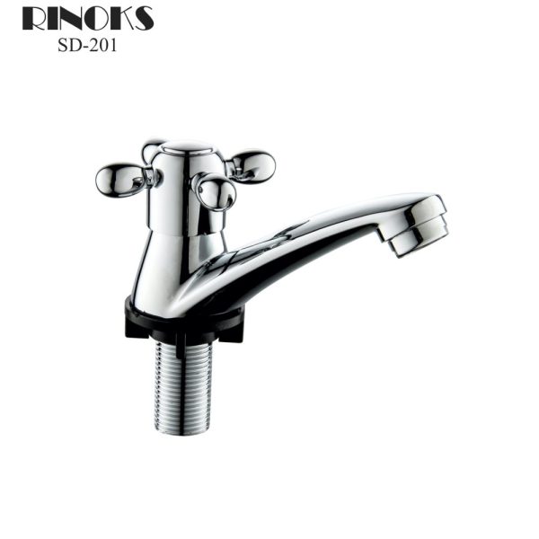 Keran wastafel kuningan Chrome RINOKS SD-201