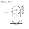 Wastafel keramik bundar Classica Italiano TC-012 sketch