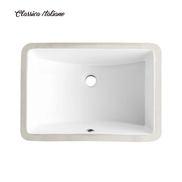 Wastafel keramik tanam kotak Classica Italiano model TC-025