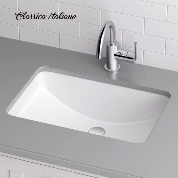 Wastafel keramik tanam kotak Classica Italiano model TC-025