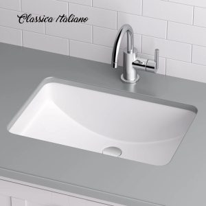 Wastafel keramik tanam kotak Classica Italiano model TC-025