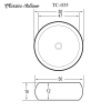 Wastafel keramik cekung bulat TC-035 Classica Italiano