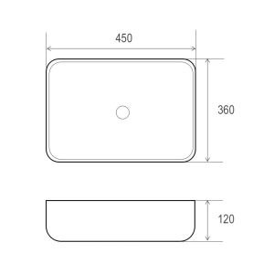 Art basin kotak modern Classica Italiano TC-037 putih sketch
