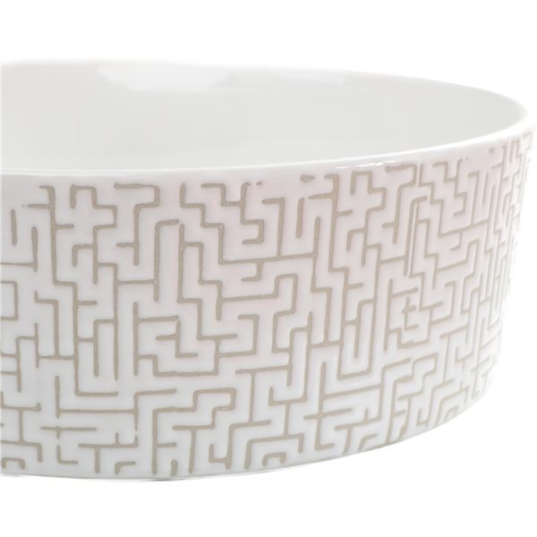 Classica Italiano Wastafel keramik bulat motif labirin mewah anti noda