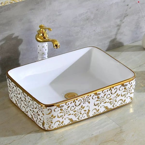Art basin fleur-de-lis desain Classica Italiano TC-103