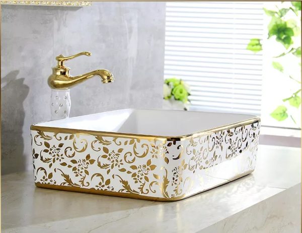 Art basin fleur-de-lis desain Classica Italiano TC-103