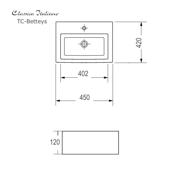 Art basin kotak mewah modern Classica Italiano TC-Betteys