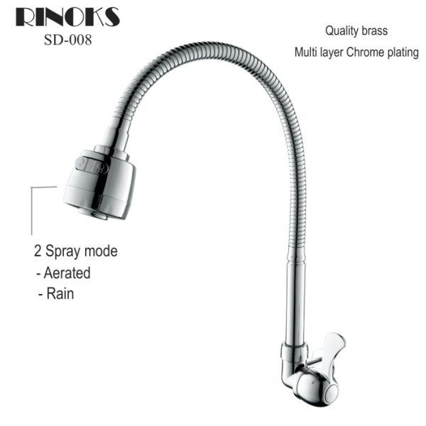 Keran dapur stainles fleksibel RINOKS model SD-008