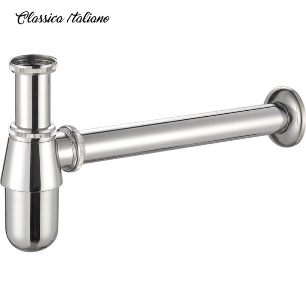 Pipa siphon wastafel stainles pembuang air finishing Chrome