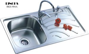 Bak cuci piring 1 lubang stainles + lubang kran sabun tebal anti karat