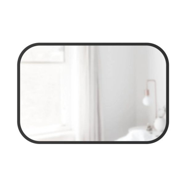 Cermin kotak bingkai hitam aluminium 40x60 60x80 Classica Italiano