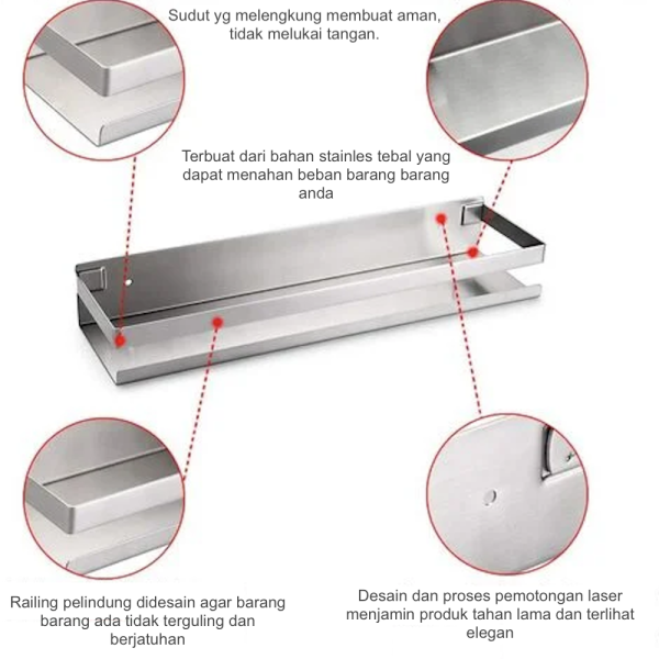 Classica Italiano Rak dapur shampo stainles model D-101