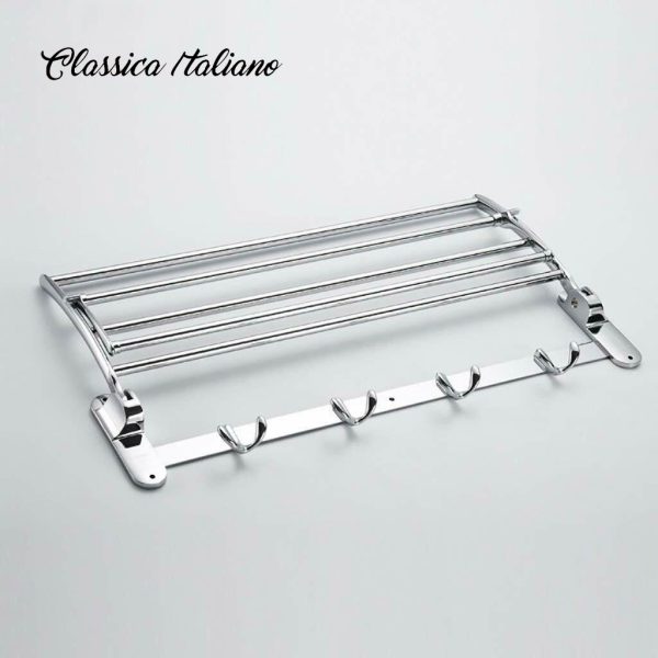 Classica Italiano Rak baju handuk lipat kamar mandi dengan kait model D-111