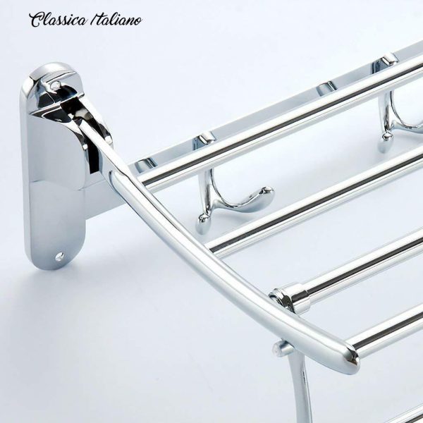 Classica Italiano Rak baju handuk lipat kamar mandi dengan kait model D-111