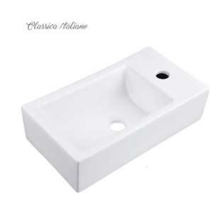 Wastafel sudut art basin keramik kotak Classica Italiano TC-033