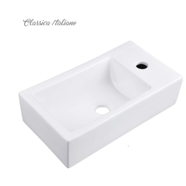 Wastafel sudut art basin keramik kotak Classica Italiano TC-033