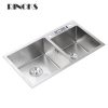 wastafel 2-lubang stainles tebal RINOKS DB-7843 Handmade Quality