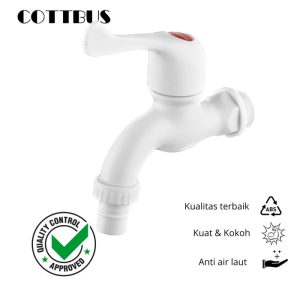 CWF-30033-keran-abs-putih Keran taman ABS putih tembok model CWF-30033