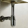 Pipa siphon wastafel stainles pembuang air finishing Chrome