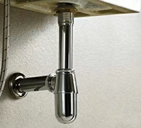 Pipa siphon wastafel stainles pembuang air finishing Chrome