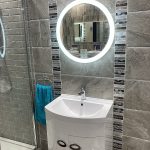 Cermin LED layar sentuh bulat Classica Italiano model CR-j03