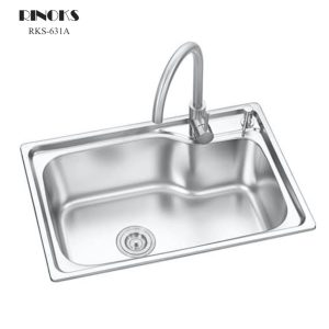 Dengan sudut melengkung sink juga lebih mudah dibersihkan.