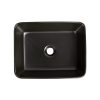 Art basin hitam modern wastafel keramik kotak Classica Italiano TC-037BK