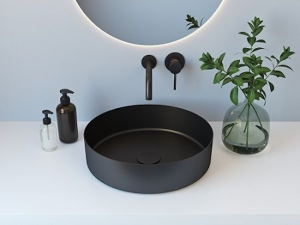 wastafel keramiek hitam bulat TC-238-Itl-7203-Classica-Italiano
