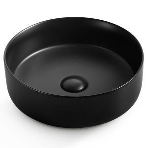 Wastafel keramik hitam bulat TC-238 Classica Italiano