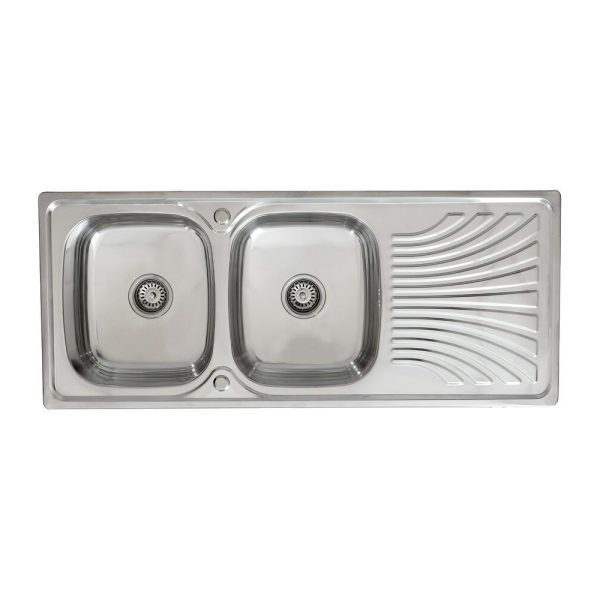 bak cuci Piring 2 lubang sayap RINOKS 12050