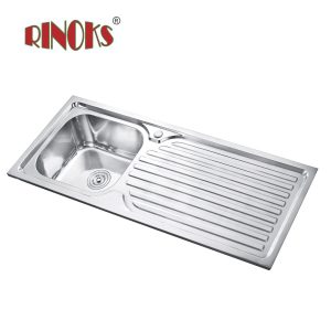 Wastafel cuci piring RINOKS 1 lubang sayap kithcen sink stainles tebal anti karat 120cm