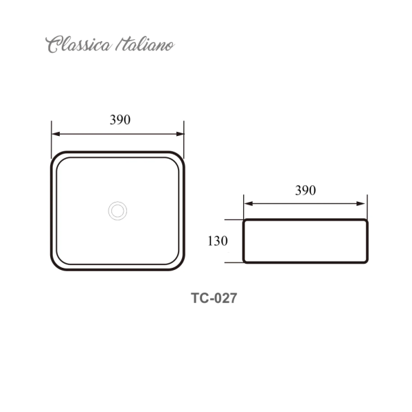 Wastafel Meja Classica Italiano Kotak putih mwah modern sketch