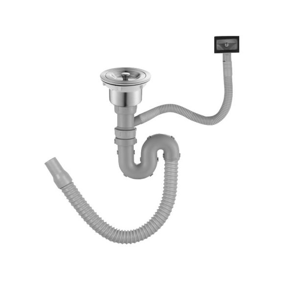 Afur dan siphon dengan overflow kitchen sink