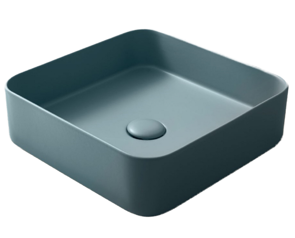 Wastafel keramik kotak biru laut Classica Italiano TC-027BL