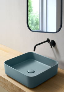 Wastafel keramik kotak biru laut Classica Italiano TC-027BL