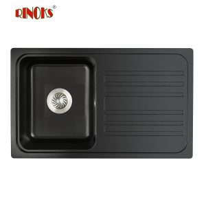 Wastafel granit RINOKS granite kitchen sink single bowl drainboard 7646