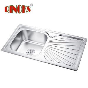 Kithcen sink RINOKS wastafel cuci piring stainles tebal 100cm RKS-314