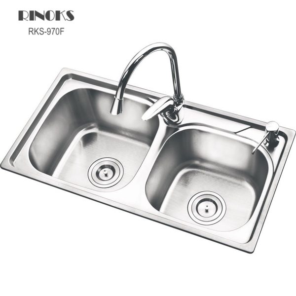 RINOKS 2 lubang 75cm stainles tebal anti karat RKS-970-75x40x20